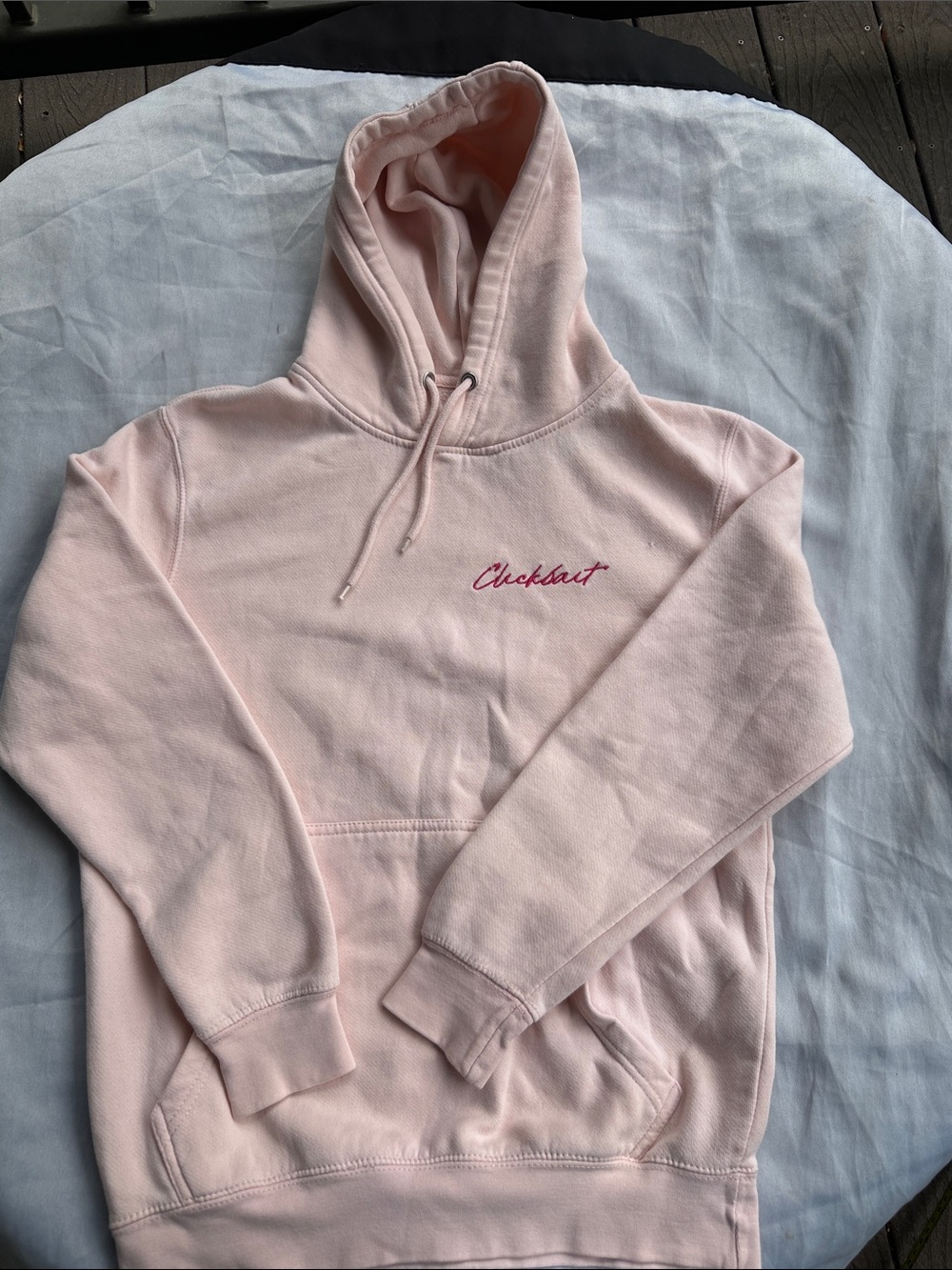 Women’s Blush Pink Script Logo Pullover Hoodie